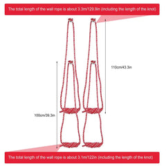 Cotton Yoga Inversion Rope – Wall-Mounted Stretch Strap for Splits, Pilates, Ballet & Backbends