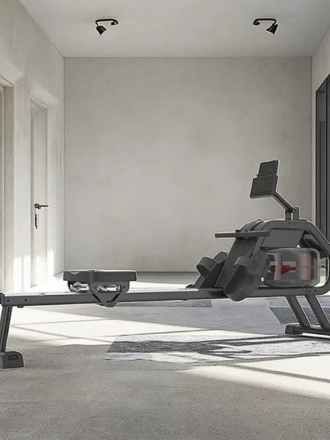 Water & Electric System Rowing Machine LCD Display Metal Home Use Fitness Equipment
