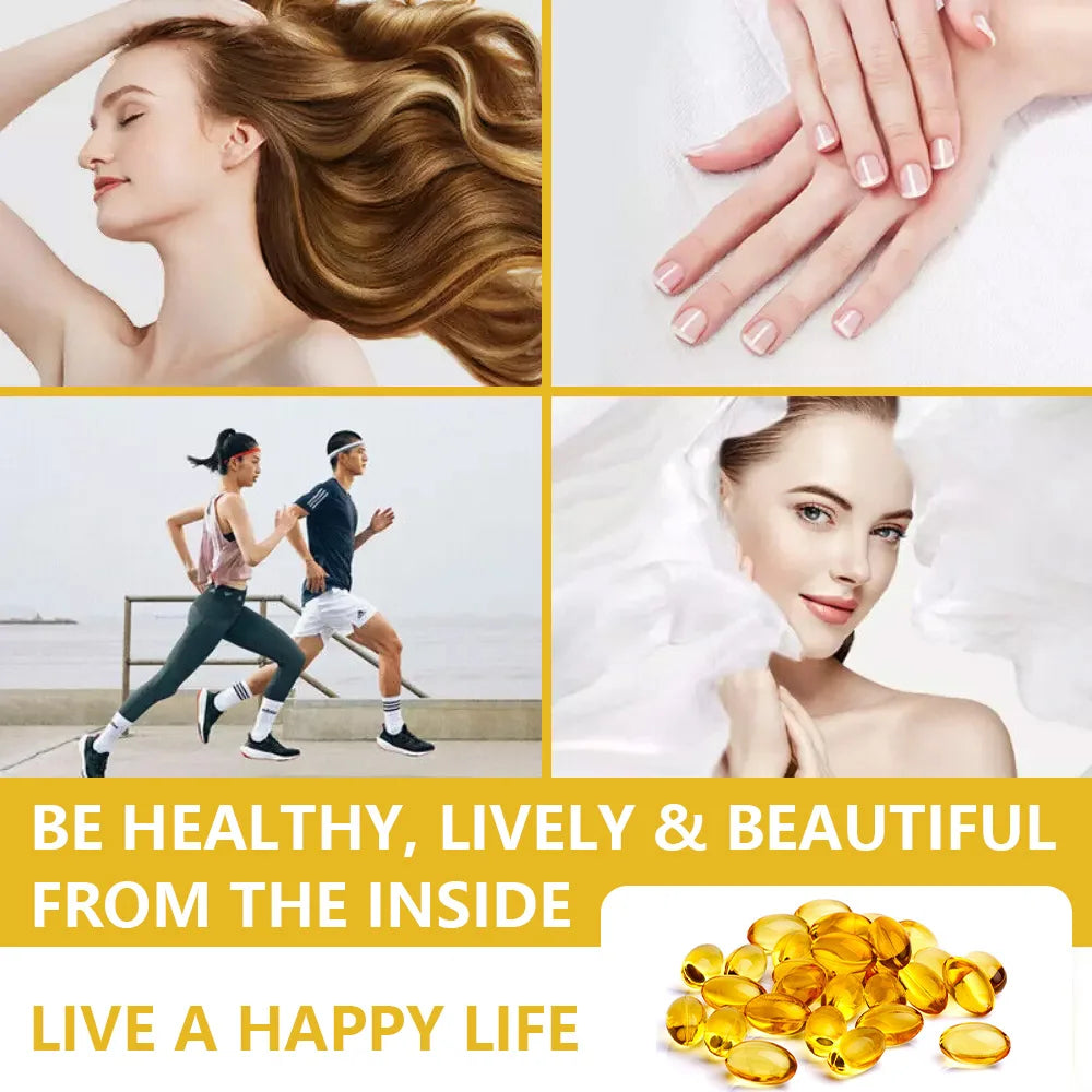 Hydrolyzed Collagen Supplement with Vitamin C & Biotin – Skin Elasticity, Hair, Nails & Bone Support