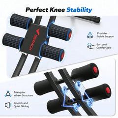 Foldable AB Trainer Machine – Adjustable Ergonomic Arc Track Ab Workout Equipment for Home Gym Full Body Exercise