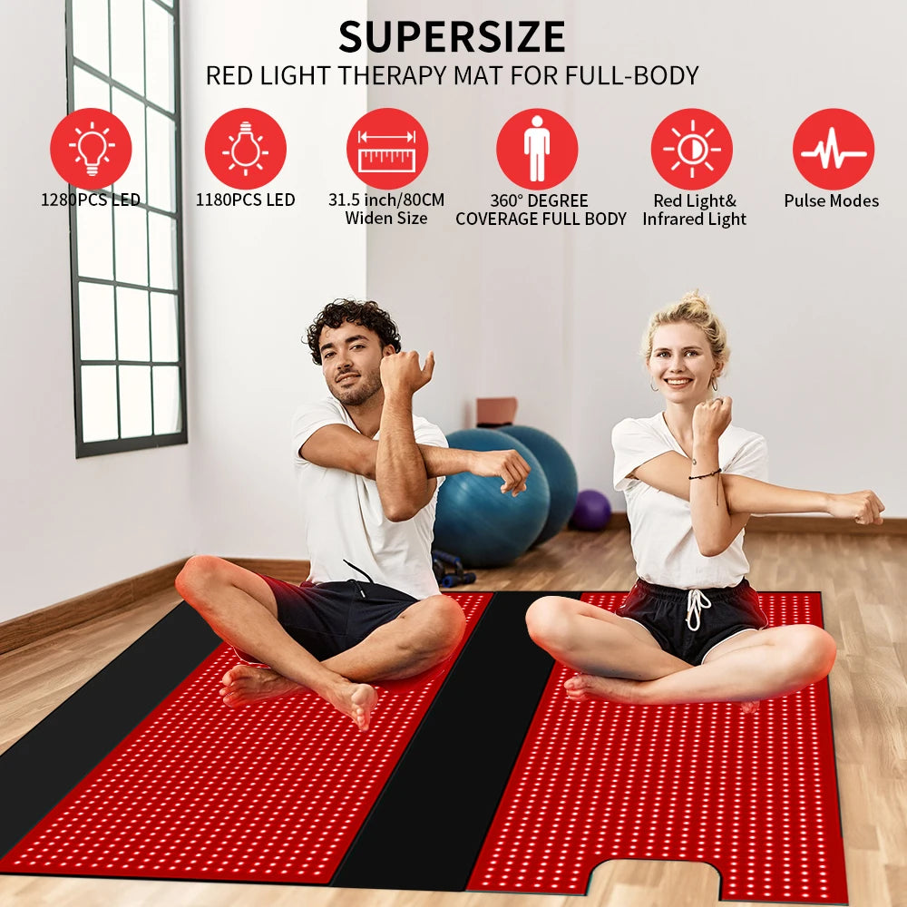 Full Body Red Light Therapy Sleeping Bag | LED Infrared Blanket Mat for Home Use (71")