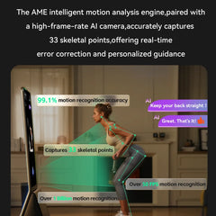 AEKE Integrated Wellness Design Statement 43" Smart Home Gym Fitness Mirror with Touch Screen Wi-Fi Connected Training