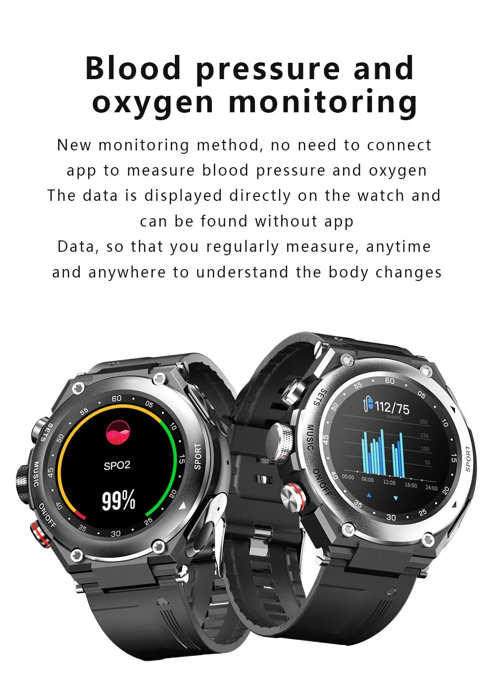 New T92 Smart Watch 2-in-1 TWS Bluetooth Headset Dial Call Local Music Heart Rate Blood Pressure