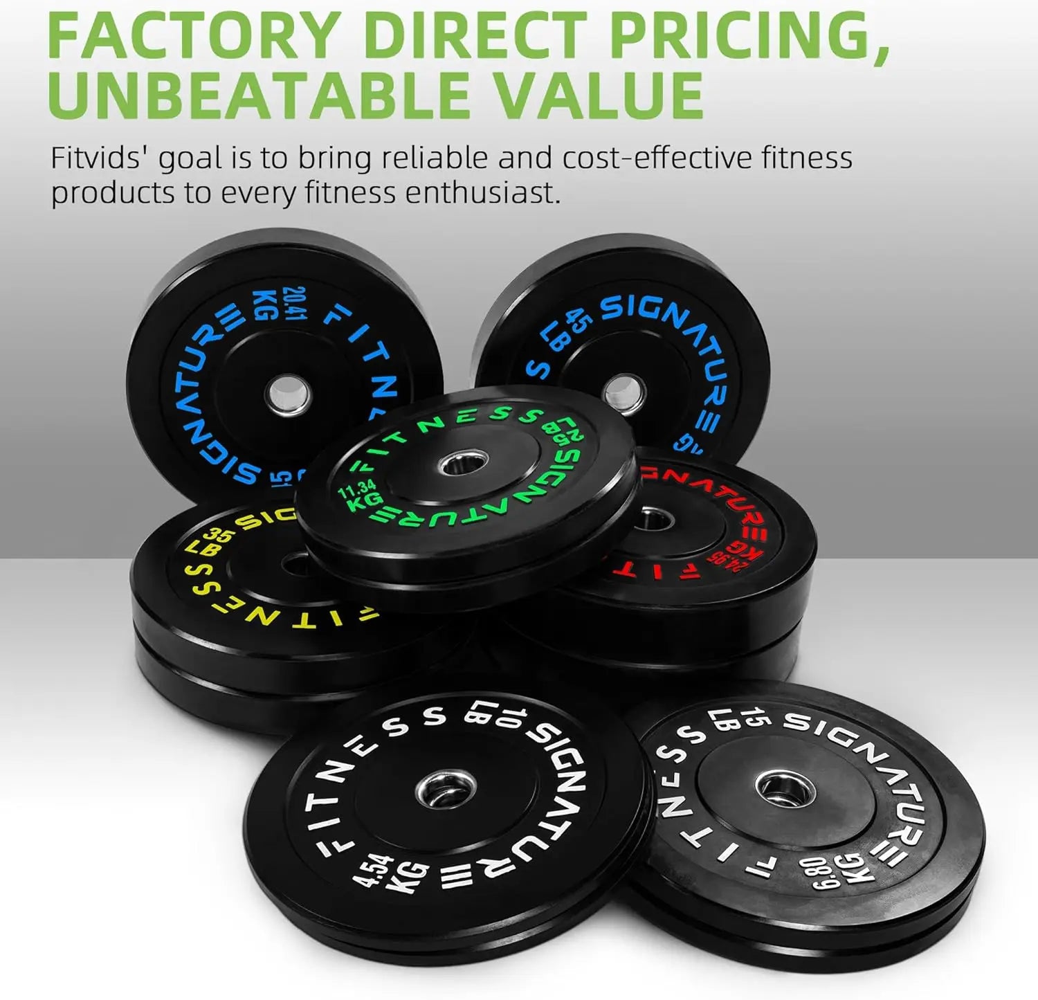 Olympic Rubber Bumper Plates Set with Barbell | Strength & Weightlifting