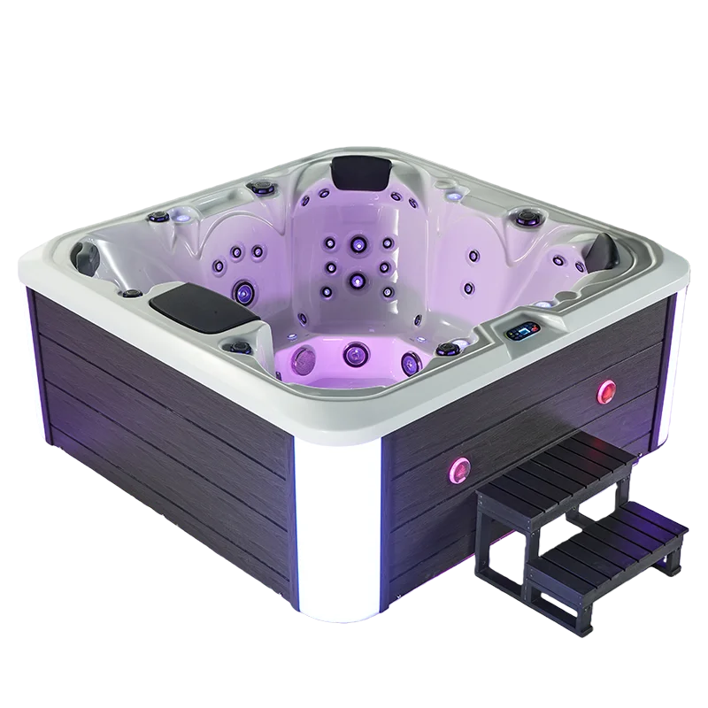 Freestanding Acrylic Hot Tub Spa – 3 Person Outdoor Jacuzzi with 35 Massage Jets & Balboa System
