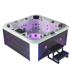 Freestanding Acrylic Hot Tub Spa – 3 Person Outdoor Jacuzzi with 35 Massage Jets & Balboa System