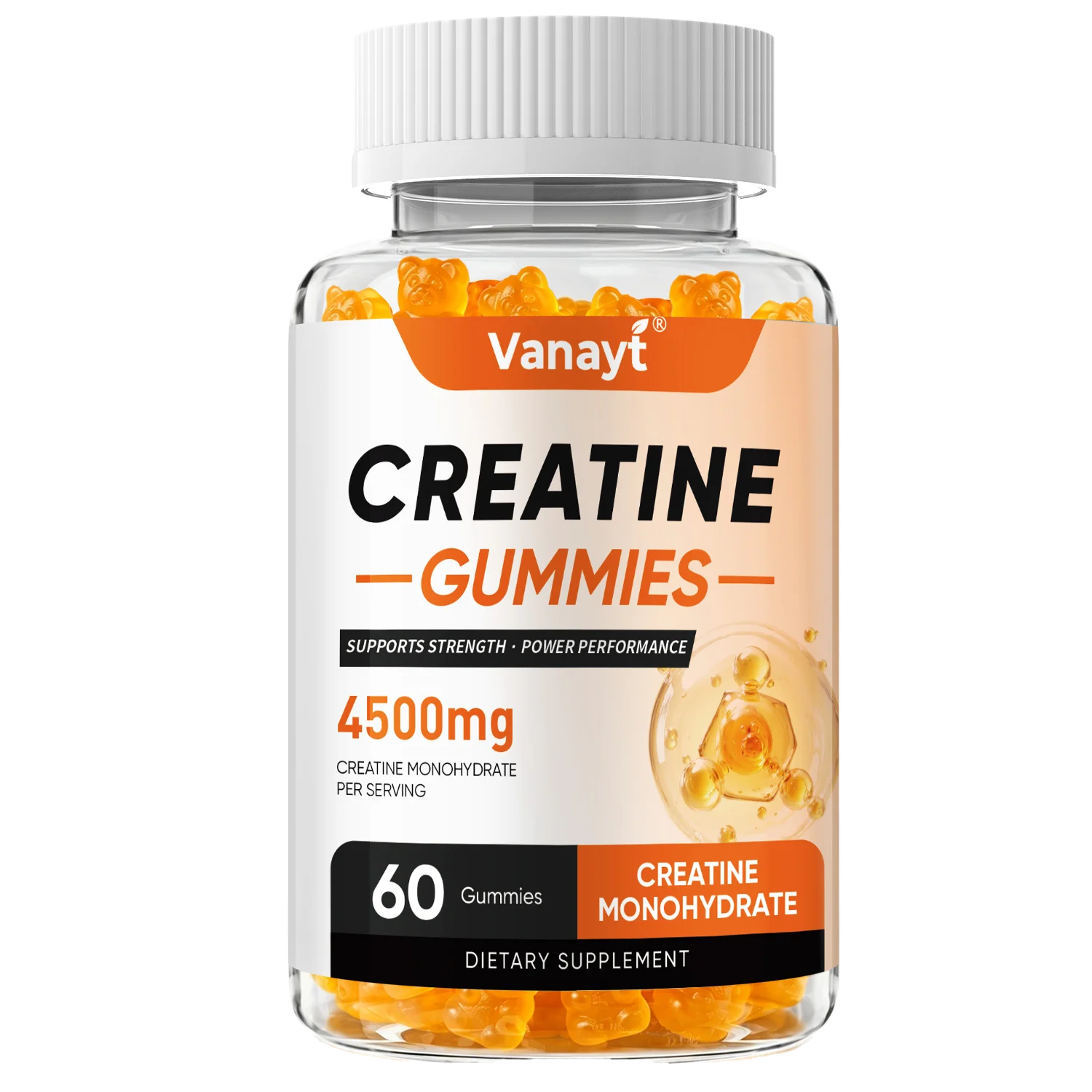 Creatine Monohydrate Gummies 4500mg – Muscle Growth, Strength, Energy & Athletic Performance