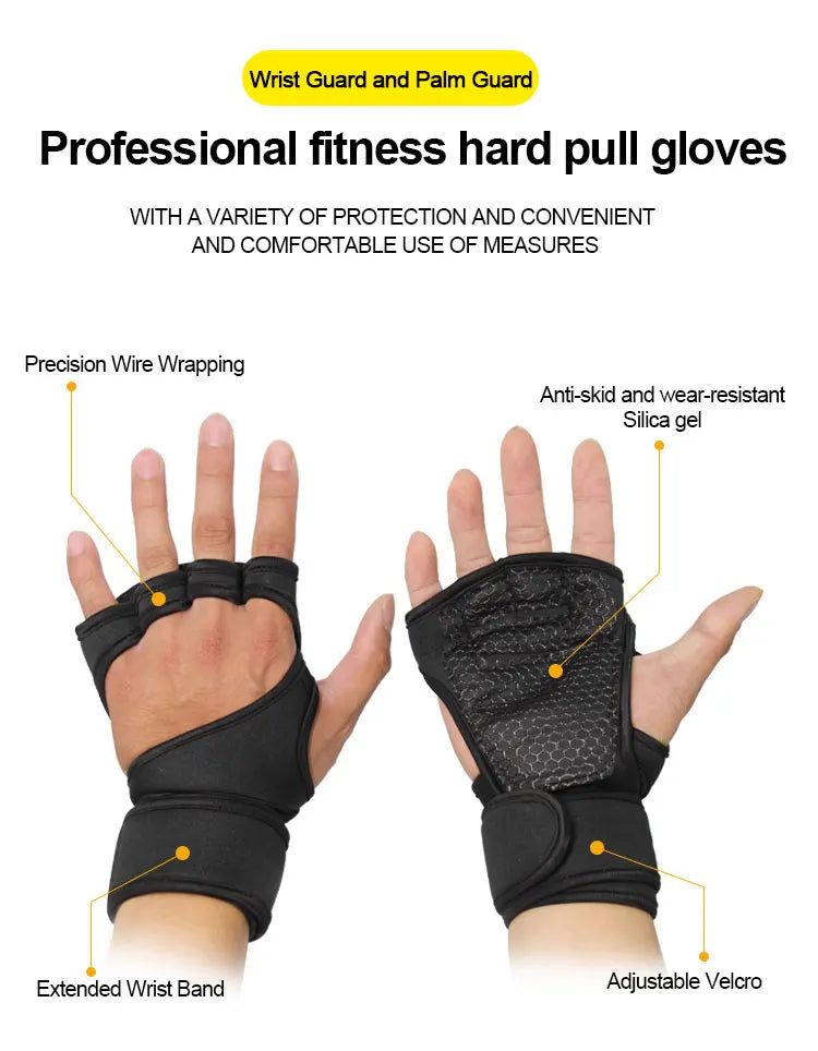 Workout Gloves for Men & Women – Weightlifting, Gym Training, Cycling & Fitness with Wrist & Palm Protection