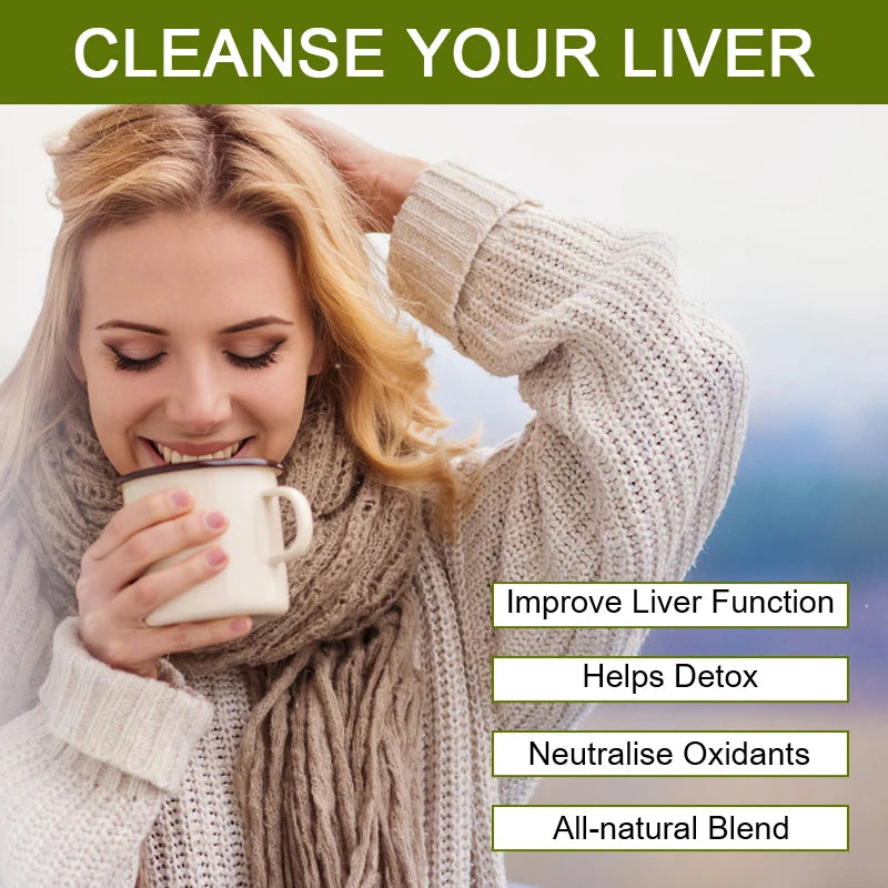 Liver Detox Tea – Milk Thistle & Dandelion Root Herbal Tea for Liver Cleanse, Repair & Digestive Support, 42-Day Supply