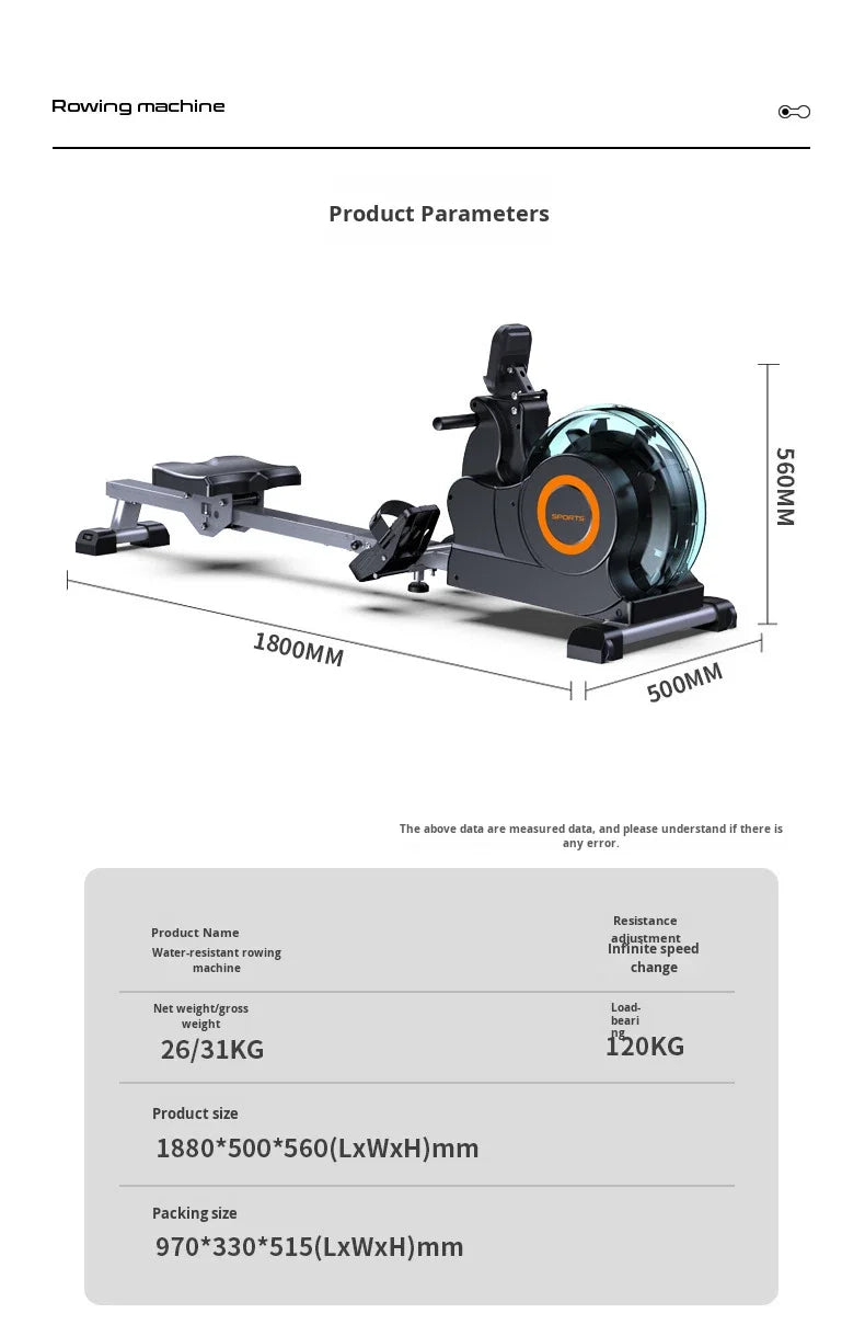 Water Resistance Home Use PVC Rowing Machine