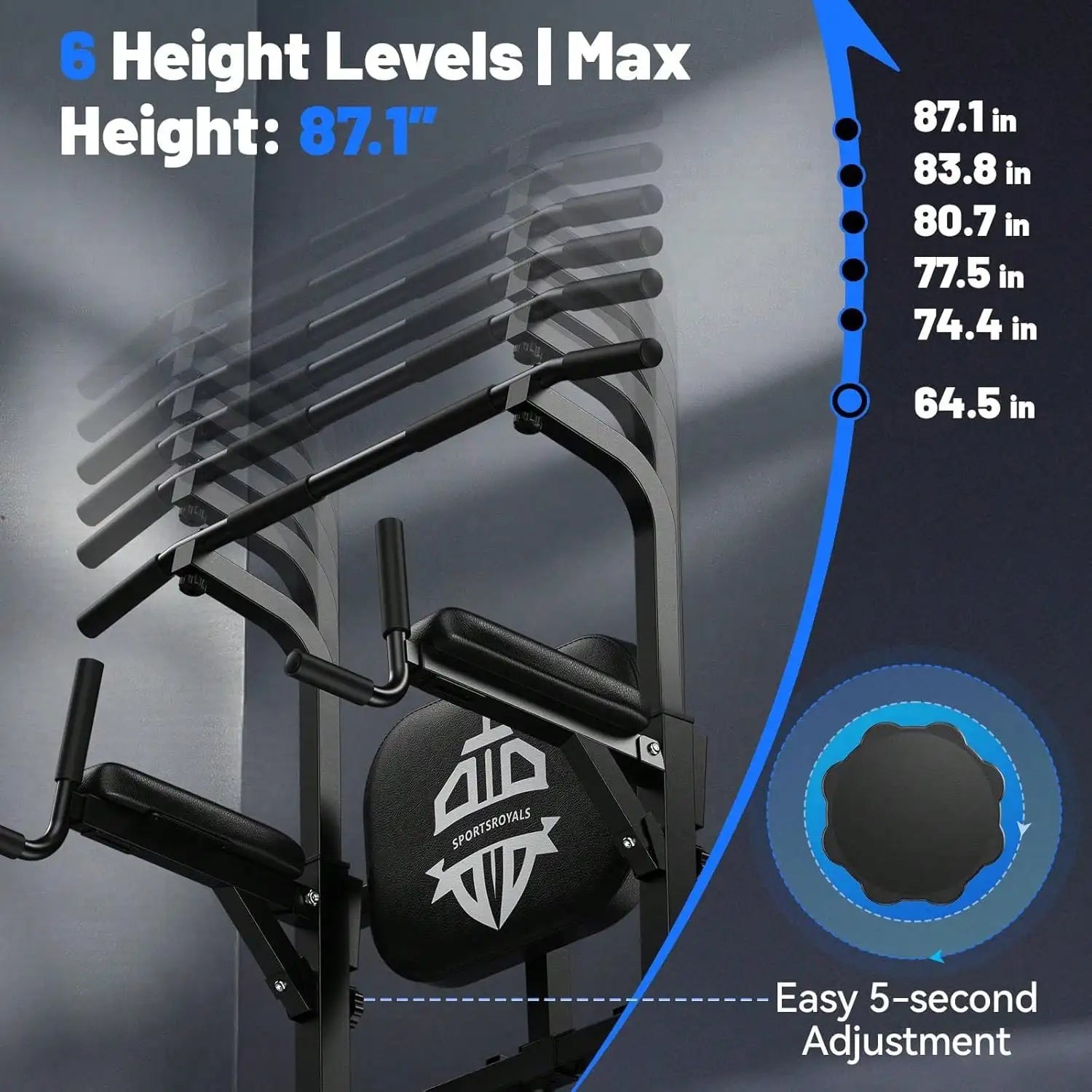 Power Tower Pull Up & Dip Station | 450 LBS Capacity | Home Gym Strength Training