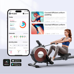 MagneticRower Cardio Rower Flywheel Rowing Machine with LCD Display