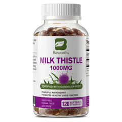 Milk Thistle Capsules – 1000mg with Dandelion Root for Liver Detox, Liver Health & Digestive Support