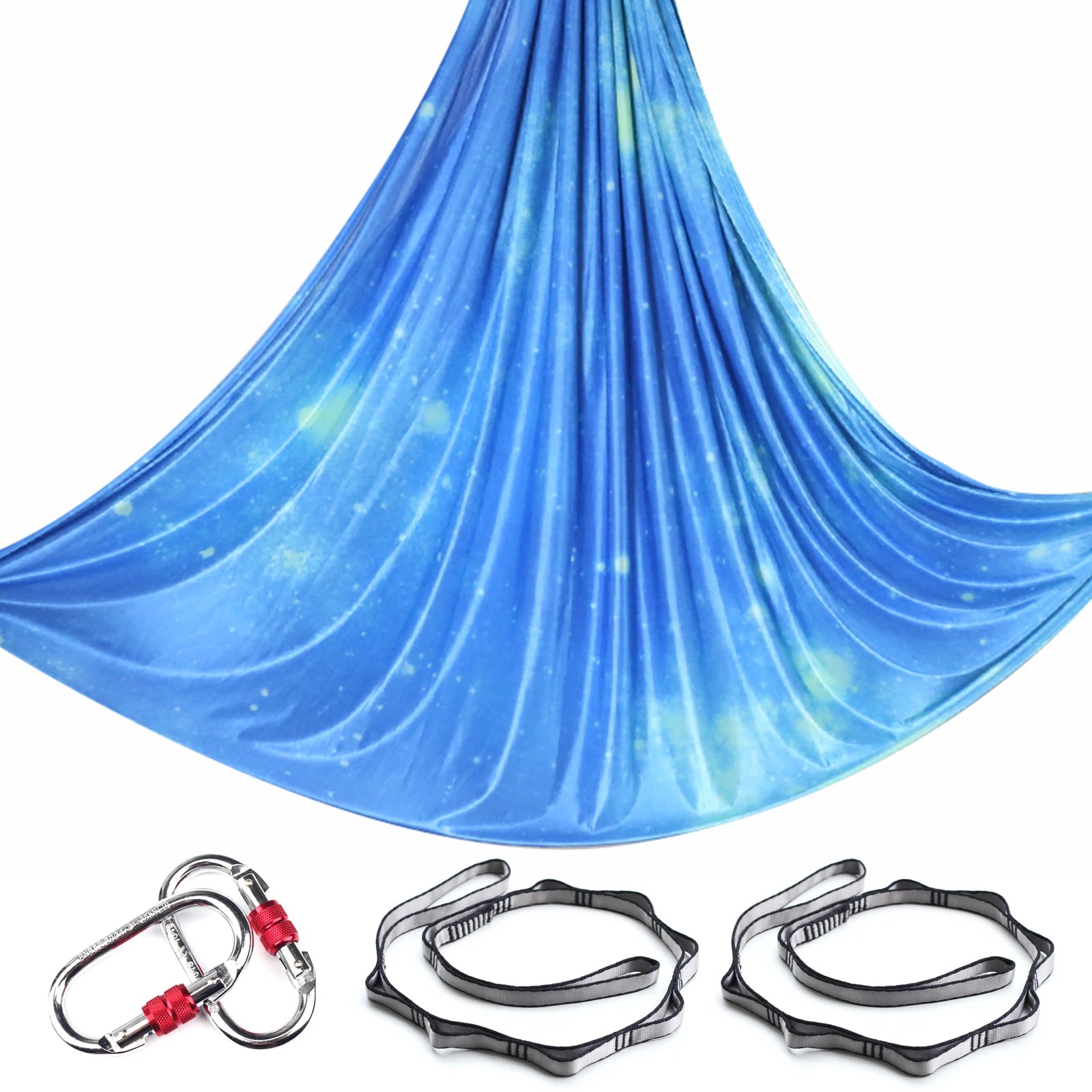 Aerial Yoga Hammock Silk Set – 4m x 2.8m, 1000kg Capacity, 40D Nylon with Carabiners & Daisy Chain, 28 Colors