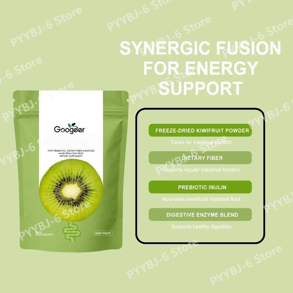 Kiwifruit Powder Sachets with Prebiotics and Enzymes Supports Intestinal Digestion and Bowel Aid, 30 Sachets