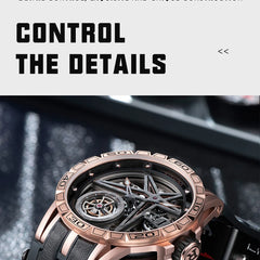 Automatic Watch Luminous Waterproof Silicone Strap Military Watches for Men RD-701
