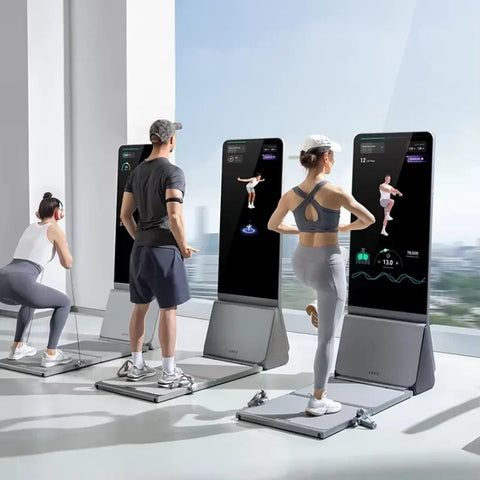 AEKE Integrated Wellness Design Statement 43" Smart Home Gym Fitness Mirror with Touch Screen Wi-Fi Connected Training