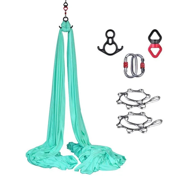 Aerial Yoga Silk Hammock – 8 Meter Satin Yoga Swing Set, 2.8m Wide, Anti-Gravity Inversion Tool, 15 Colors