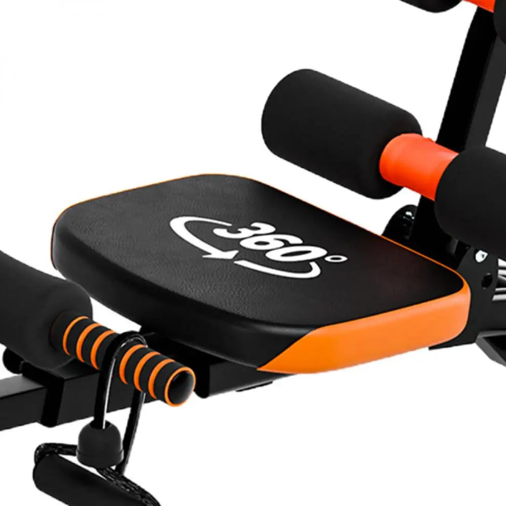 Adjustable AB Workout Bench – Multi-Function Home Gym Ab Crunch Machine with Resistance Bands & Leg Developer