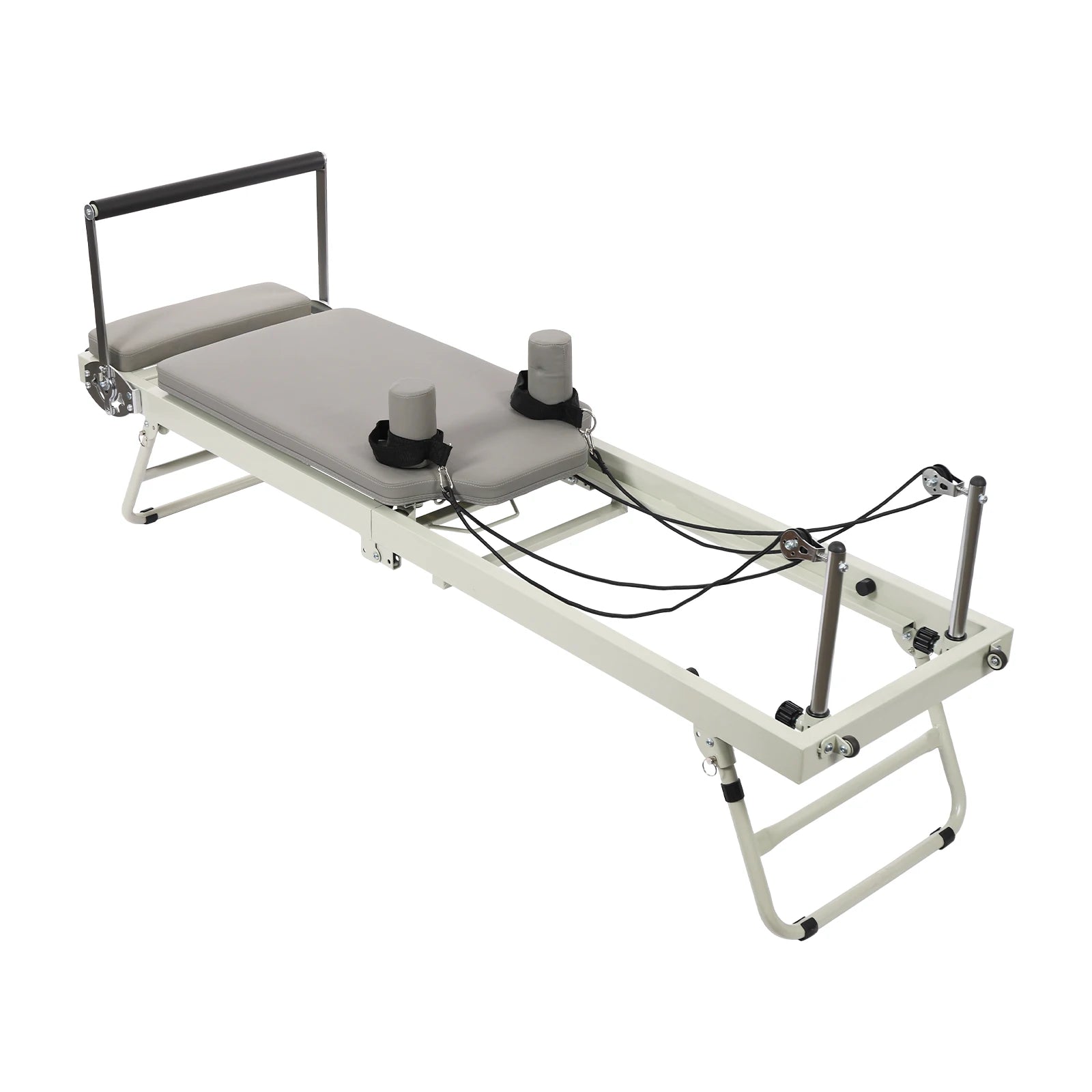 Foldable Pilates Reformer Machine – 264 lb Capacity, 2 Spring Tensions, 4 Foot Bar Positions, Home & Studio Use