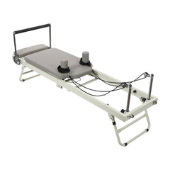 Foldable Pilates Reformer Machine – 264 lb Capacity, 2 Spring Tensions, 4 Foot Bar Positions, Home & Studio Use