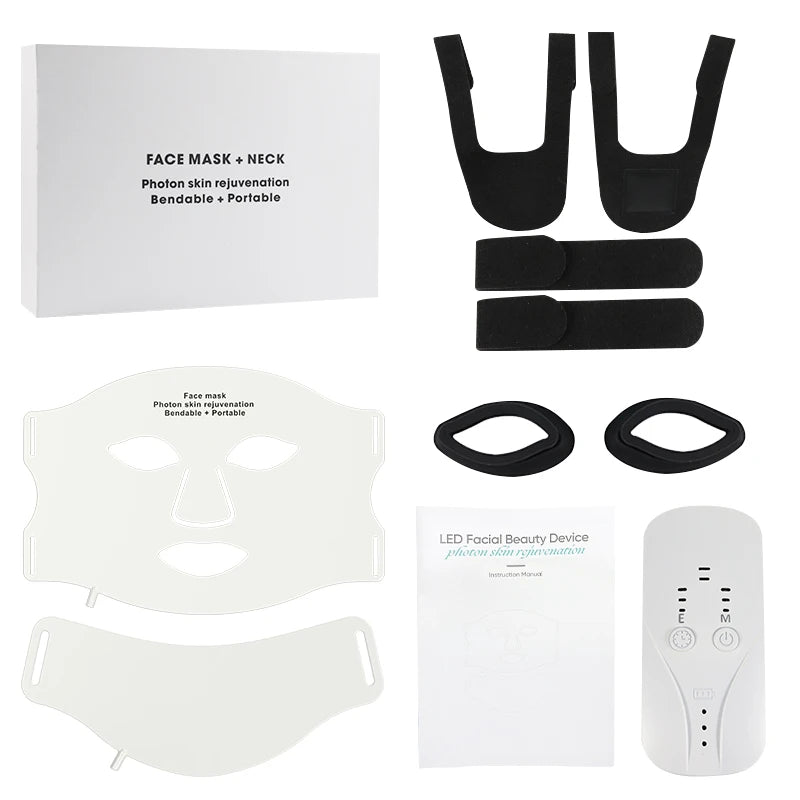 7-Color LED Face & Neck Mask Set | Photon Therapy for Skin Rejuvenation & Repair