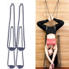 Cotton Yoga Inversion Rope – Wall-Mounted Stretch Strap for Splits, Pilates, Ballet & Backbends