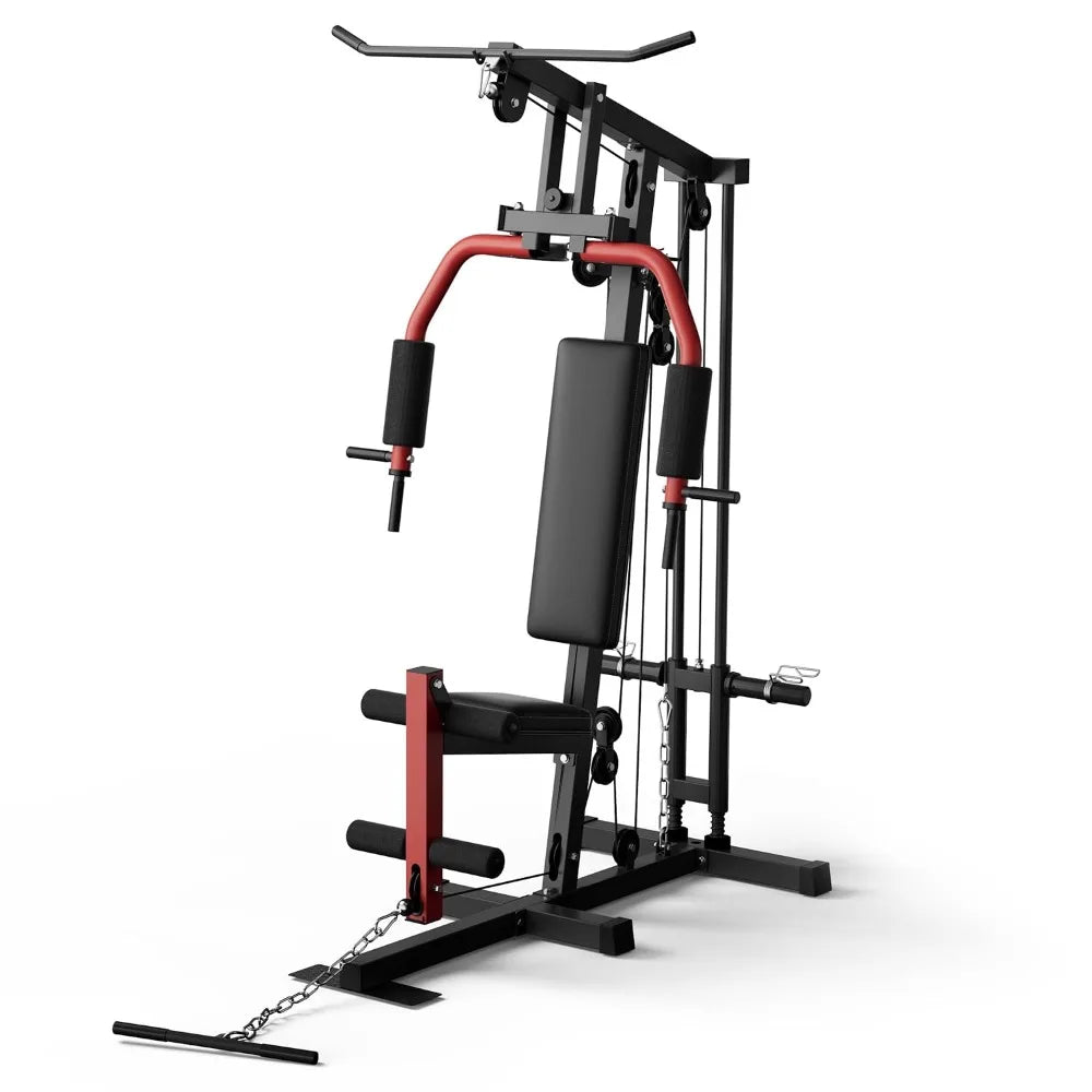Multi-Function Home Gym Machine – Lat Pulldown, Chest Press, Seated Row, Leg Extension & Butterfly, 300 lb Capacity