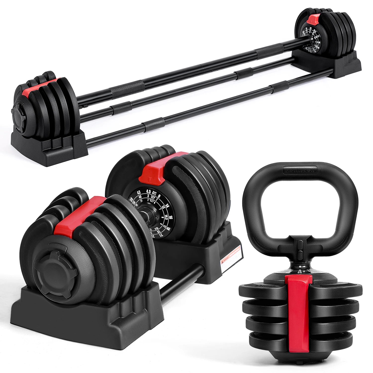 KERDOM 1-Sec Fast Adjustable Dumbbell 1pc