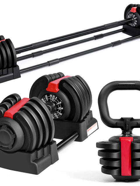 KERDOM 1-Sec Fast Adjustable Dumbbell 1pc