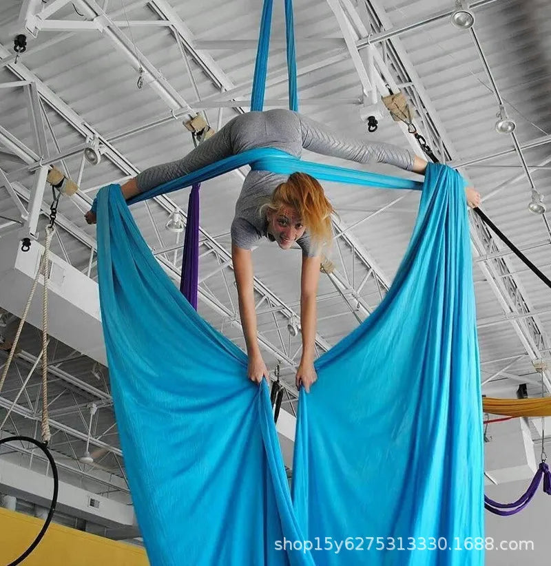 Aerial Yoga Silk Hammock – 8 Meter Satin Yoga Swing Set, 2.8m Wide, Anti-Gravity Inversion Tool, 15 Colors
