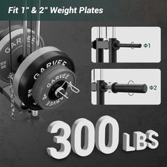 Multi-Function Home Gym Machine – Lat Pulldown, Chest Press, Seated Row, Leg Extension & Butterfly, 300 lb Capacity