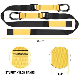 Resistance Bands Set with Handles – Door Anchor, Adjustable Straps & Carabiners for Home Gym Workout, Men & Women