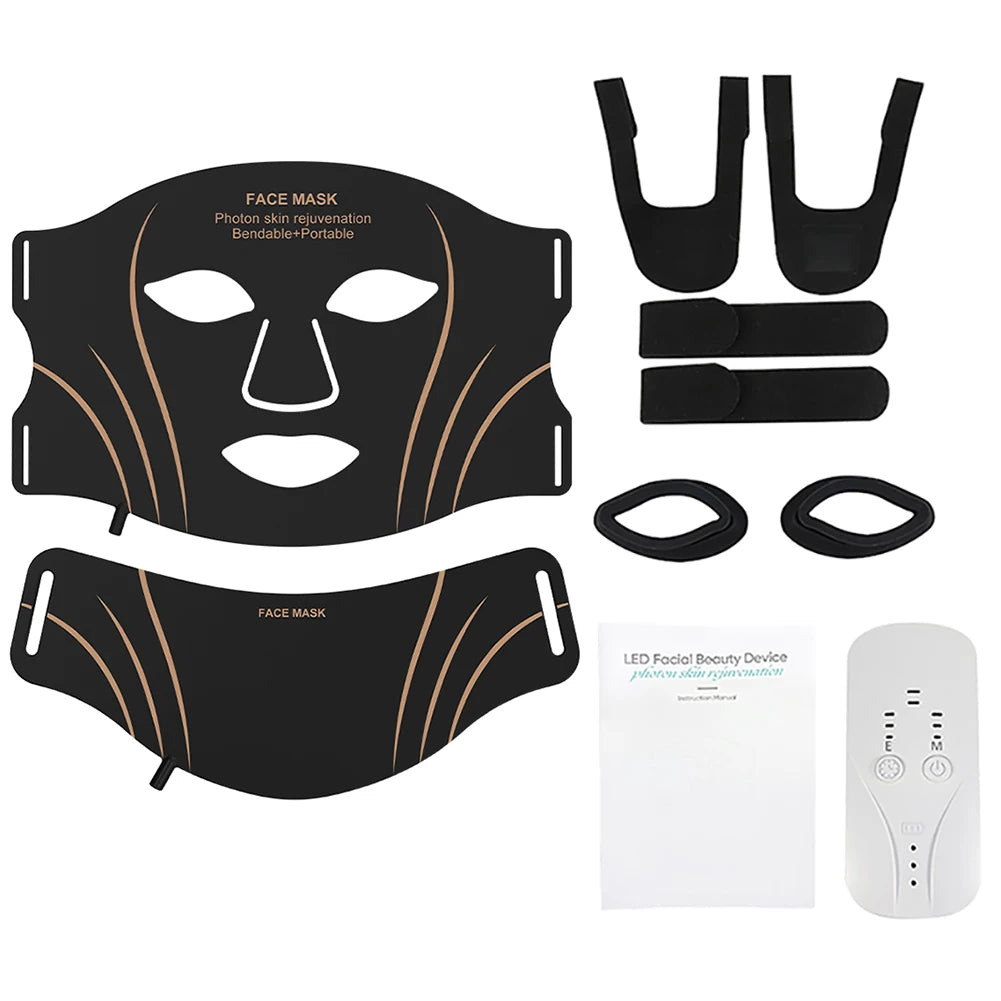 7-Color LED Face & Neck Mask Set | Photon Therapy for Skin Rejuvenation & Repair