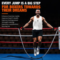 Heavy Weighted Jump Rope for Men, Women & Kids – Home Gym Skipping Rope for Boxing & Cardio