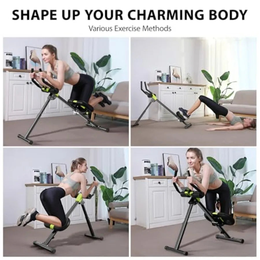 ABS Trainer Machine – Steel Home Gym Ab Workout Equipment for Abdominal Exercise, Core Strength & Balance Training