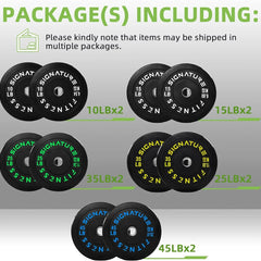 Olympic Rubber Bumper Plates Set with Barbell | Strength & Weightlifting
