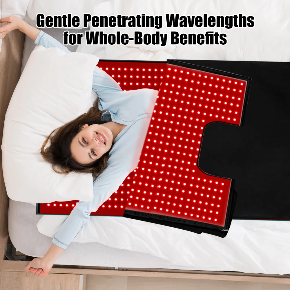 Full Body Red Light Therapy Sleeping Bag | LED Infrared Blanket Mat for Home Use (71")