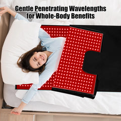 Full Body Red Light Therapy Sleeping Bag | LED Infrared Blanket Mat for Home Use (71")