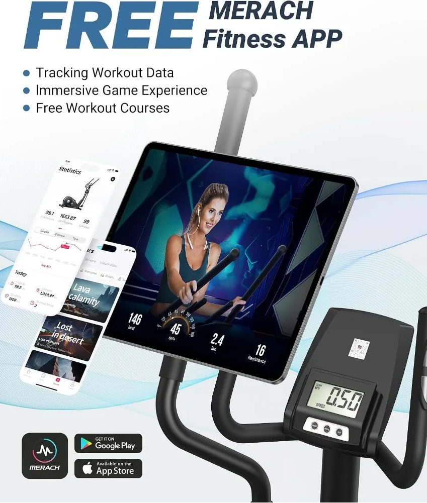 Elliptical Machine – Hyper-Quiet 16-Level Resistance, 350 LB Capacity | Cipher Athletics
