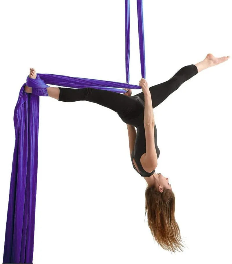 Aerial Yoga Silk Hammock – 8 Meter Satin Yoga Swing Set, 2.8m Wide, Anti-Gravity Inversion Tool, 15 Colors