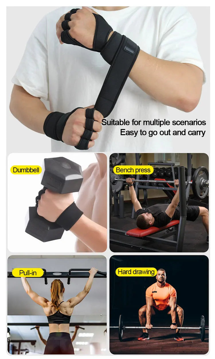 Workout Gloves for Men & Women – Weightlifting, Gym Training, Cycling & Fitness with Wrist & Palm Protection