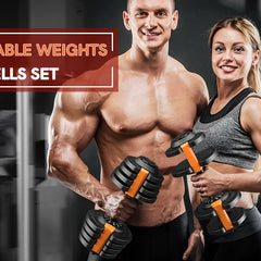 KERDOM 1-Sec Fast Adjustable Dumbbell 1pc