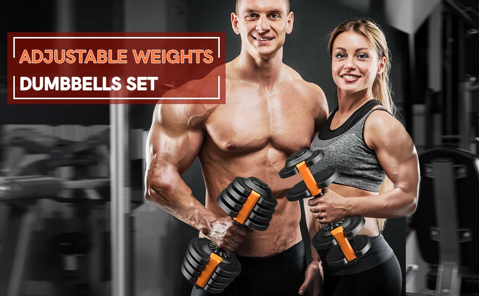 KERDOM 1-Sec Fast Adjustable Dumbbell 1pc