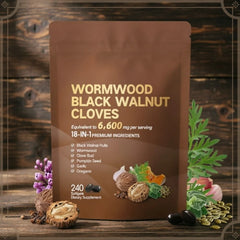 Wormwood Black Walnut & Clove Capsules – 6600mg, 18-in-1 Herbal Detox & Gut Cleanse, 240 Softgels