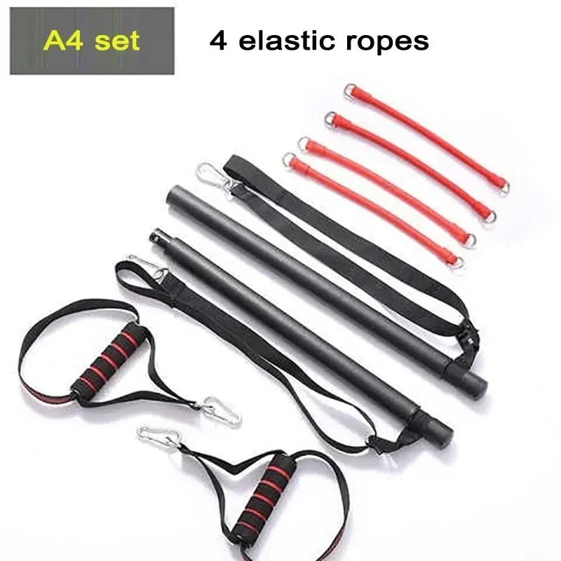 Resistance Band Pilates Bar Set – Full Body Strength & Yoga Fitness Trainer