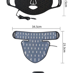 Led Red Light Therapy Facial Mask with Neck 4 Colors Silicone Infrared Red Light Therapy Face Mask for Skin Care Face Anti-aging