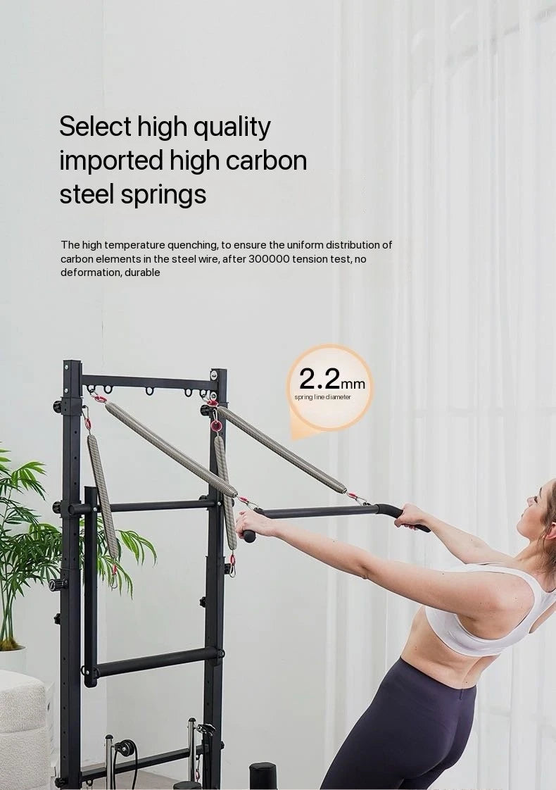 Foldable Pilates Reformer Bed – Aluminum Alloy & Stainless Steel, 440 lb Capacity, CE/SGS Certified, Home & Studio