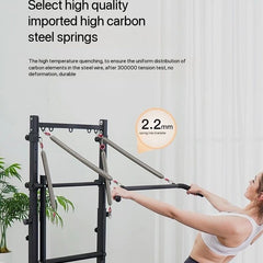 Foldable Pilates Reformer Bed – Aluminum Alloy & Stainless Steel, 440 lb Capacity, CE/SGS Certified, Home & Studio