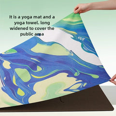 Foldable Suede Yoga Mat – Non-Slip Natural Rubber Base, Lightweight for Yoga, Pilates & Travel